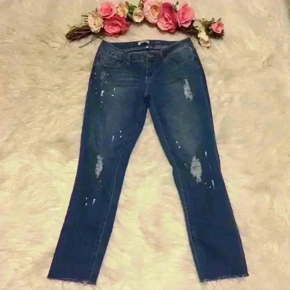 YMI Ankle Jeans Skinny Washed Destroyed 9